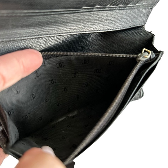 CHANEL Black Wallet with Gold Accent - Picture 13 of 15